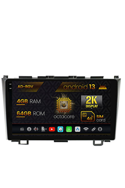 AutoDrop Navigatie Honda CRV (2006-2012),Android 13,V-Octa/4GB RAM+64GB ROM,9.5"