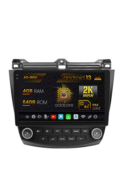 AutoDrop Navigatie Honda Accord 7 (2005-2008),Android 13,V-Octa/4GB RAM+64GB ...