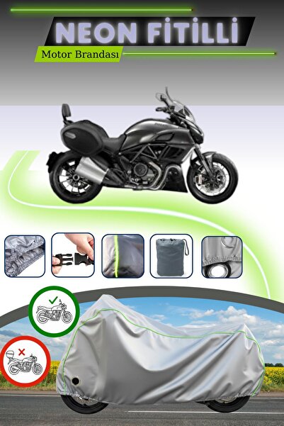 Cemku Fast غطاء محرك متوافق مع دراجة دوكاتي ديافيل سترادا باللون الرمادي الني...