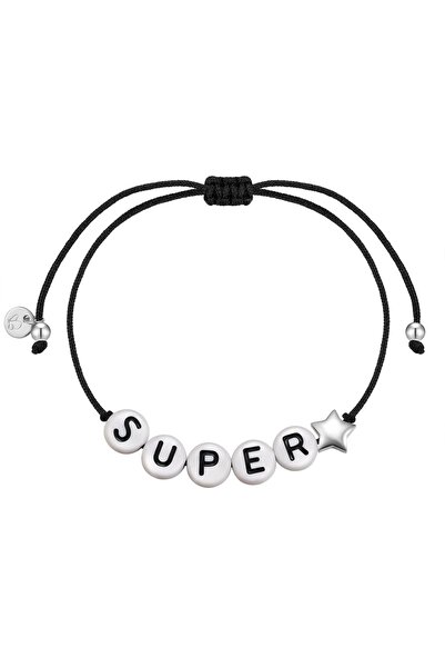 Glanzstücke München Textilarmband Armband Sterling Silber Textil (schwarz)