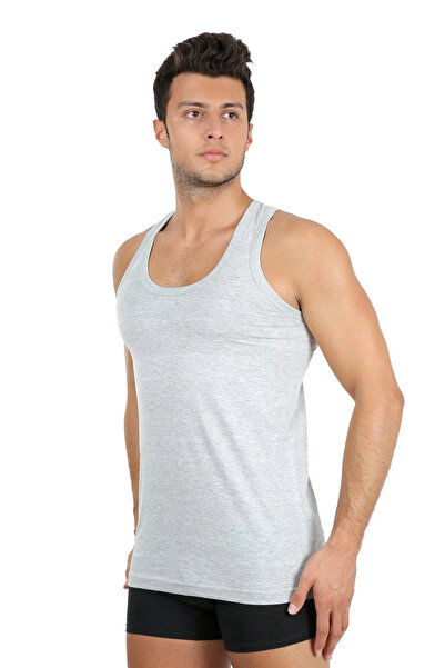 Beruflic Men's Combed Cotton Undershirt Gray
