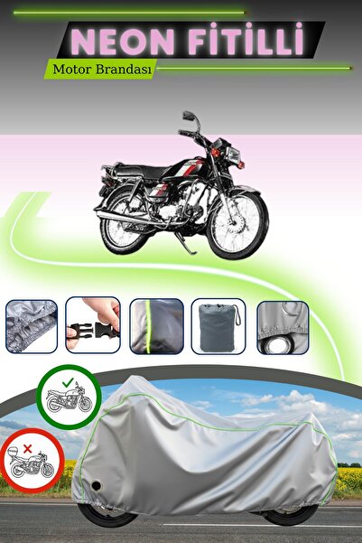 Cemku Fast قماش دراجة نارية متوافق مع هوندا هيرو 100 متوافق مع قفل رمادي اللون