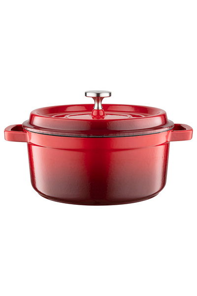 Florentyna Red Enameled Cast Iron Pot, 3.5 L Hierro