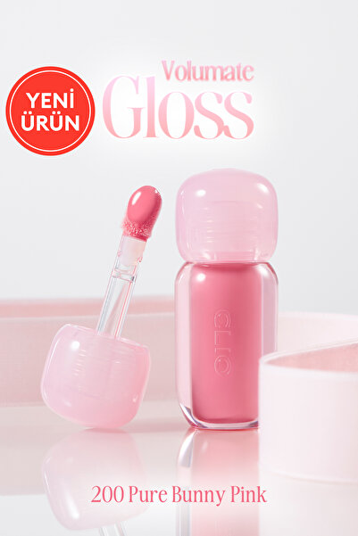 CLIO Pigmentli, Parlak Bitişli Dolgunlaştırıcı Lip Gloss Volumate Gloss 200 Bunny Pure Pink