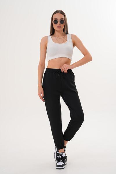 ŞİMAL Women's Elastic Waist Scuba Pants 255071 -