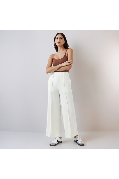 FAV Pintuck Accent Wide Leg Pants