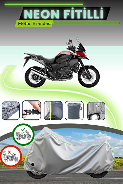 Cemku Fast قماش رمادي اللون متوافق مع نيون فيتيل هوندا VFR 1200 X كروس تورير متوافق مع الدراجات النارية