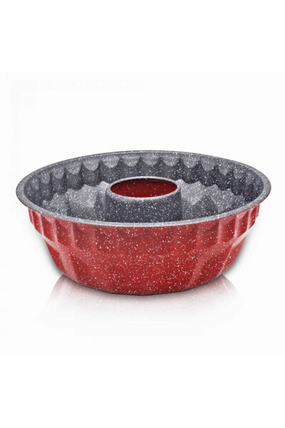 Voltz Tavă pentru tort V51223RE, 26,5 cm, acoperire marmorizată, roșie