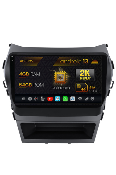 AutoDrop Navigatie Hyundai Santa Fe IX45 (2013-2017), Android 13,V-Octa/4GB R...