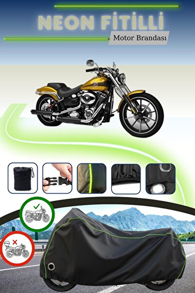 Cemku Fast غطاء محرك متوافق مع نيون فيتيل من هارلي ديفيدسون سوفتيل بريك أوت FXSB باللون الأسود