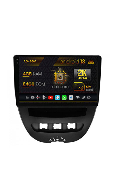 AutoDrop Navigatie Toyota AYGO/Citroen C1 (2005-2014),Android 13,V-Octa/4GB R...