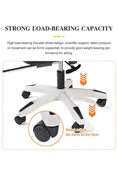 NOVEM Height Adjustable Foam & Fibre Blend Swivel Mesh Office Chair with Comfortable Armrests