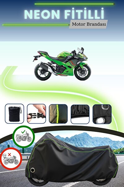 Cemku Fast غطاء محرك متوافق مع دراجة كاواساكي نينجا 400 من نوع Black Lock Neo...