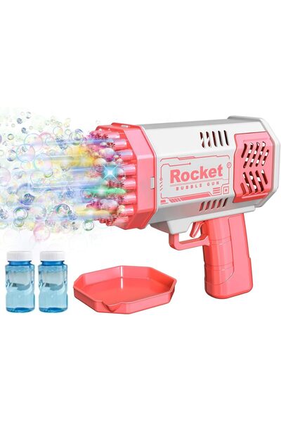 genernic Bubble Gun with 40 Holes and Bubble Solution for Kids