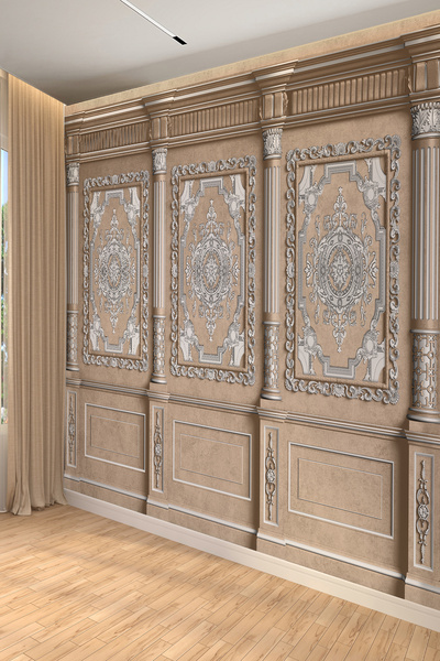 dreamwall Kadife Doku Görünümlü Gümüş Varaklı Tekstil Duvar Kağıdı