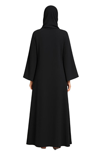 Generic Elegant Black Abaya with Beaded Embroidery for Women