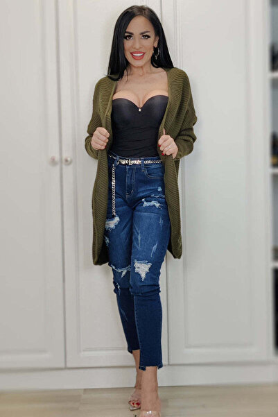 WildFashion Long-sleeved cardigan with pattern on the back S716-120