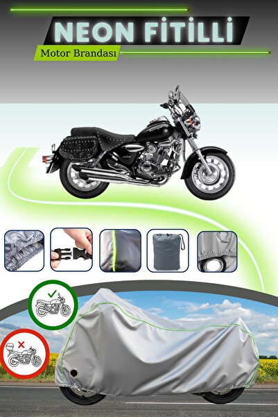 Cemku Fast قماش دراجة نارية متوافق مع Gray Lock Neon Fitilli Kuba Superlight 150