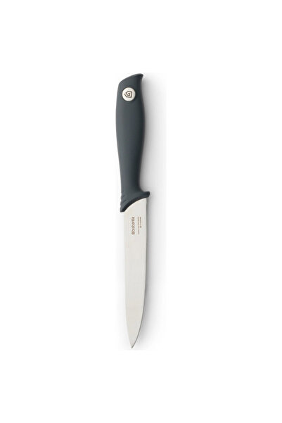 Brabantia Tasty+ Knife 1001165, 13.3 cm, Hardened steel, Scratch and corrosion resistant, Dark grey