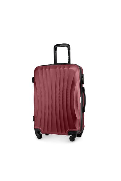 zagatto Troler mediu, Rosu, 65x42x26cm, Bagaj cala, 60L, Troller, Cifru, 4 roti 360, Valiza ABS, ZG505B