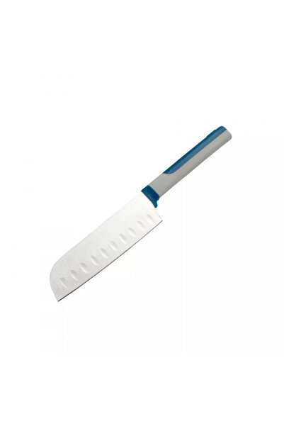 Tasty Cuțit Santoku 678243, Mâner moale, 13 cm, Oțel inoxidabil, Albastru