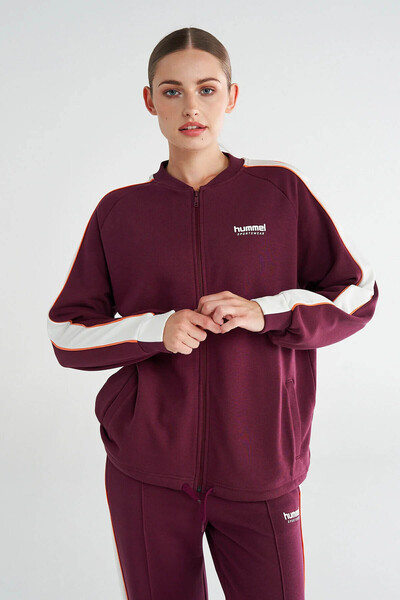 hummel Rodri Zippered Burgundy Women's Sweatshirt 922427-3858