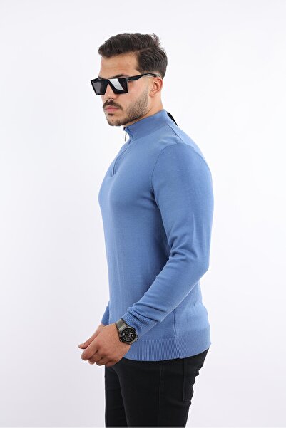 rugatchi Men's Collar Plain Knitwear — 100% Cotton, Stylish & Comfortable Sweater