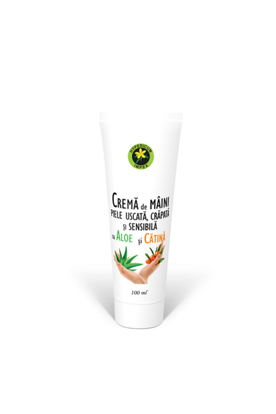 HYPERICUM Cremă de mâini pentru ten uscat și crăpat cu aloe vera și cătină 100ml