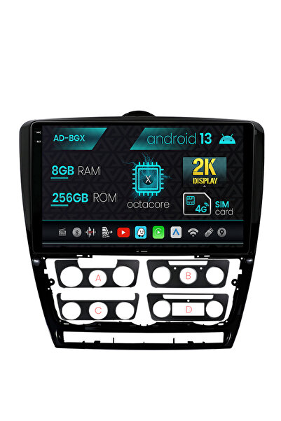 AutoDrop Navigatie Skoda Octavia 2, Android 13, X-Octa/8GB RAM + 256GB ROM, 1...
