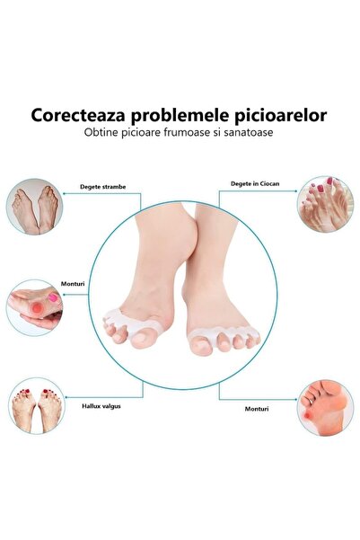 General Store Set 2 bucati protectii pentru monturi General Store, separator 5 degete, din silicon, alb