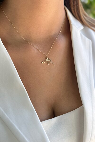 Utku Kuyumculuk 14 AYAR ÖZEL TASARIM MEVLANA HİÇ KOLYESİ