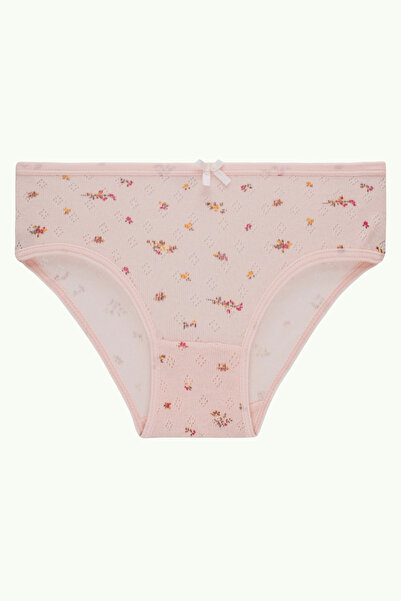 biyokids Kız Çocuk 5'li Paket Slip Külot - Rengli Çiçekli 3732