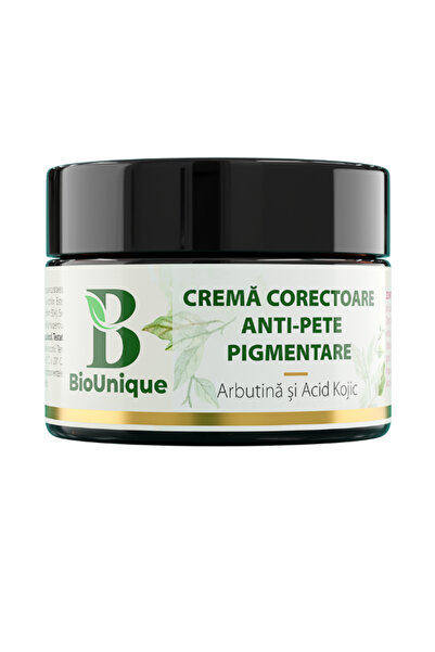 Biounique Crema Anti-Pete cu Arbutină, Crin Alb și Acid Kojic – Diminuează Petele Pigmentare – 50ml