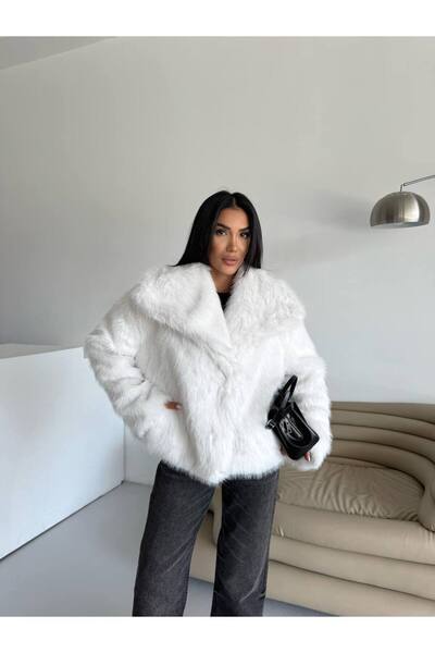 asur boutique Asur Boutique Women's Snap Fastener Thick Faux Fur