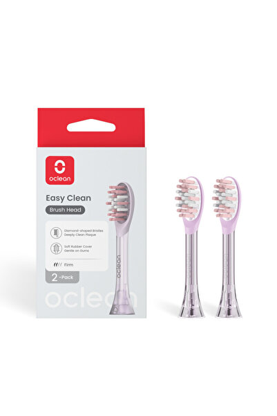 Oclean Set de 2 capete de periuță de dinți de schimb pentru Easy Clean P1K4, dur, acoperire din silicon, violet