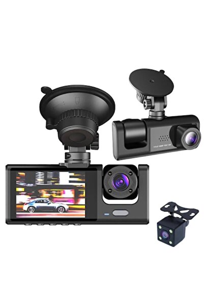 OEM Camera Auto de Bord cu 3 lentile, Dash Cam WiFi 1080P, DVR pentru Vehicul, Neagra, cu CARD SD 32 Gb
