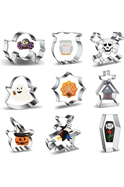 TONGYONG Σετ κουπάτ για μπισκότα για το Halloween - 9 τεμάχια