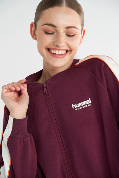 hummel Rodri Zippered Burgundy Women's Sweatshirt 922427-3858