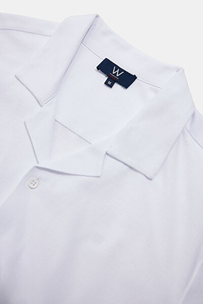 W Collection WHITE POLO NECK T-SHIRT