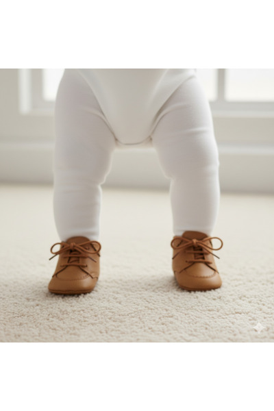 Babexi Newborn Nubuck Leather Baby Booties