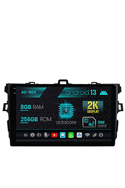 AutoDrop Navigatie Toyota Corolla (2007-2013), Android 13, X-Octa/8GB RAM + 2...