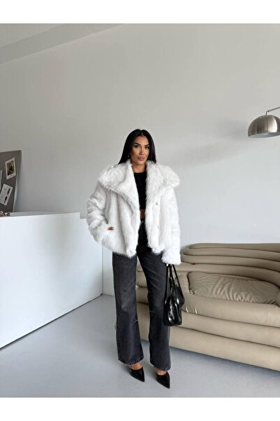 asur boutique Asur Butik Femei cu închidere rapidă din blană artificială groasă