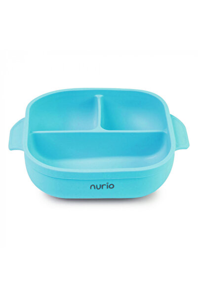 Nurio Farfurie din silicon pentru copii - Albastră -