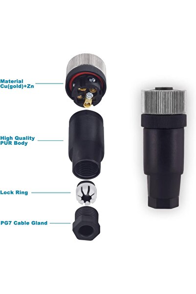 Generic M12 8 Pin Male & Female Socket Panel Aviation Wire Connector,12mm Industrial Circular Connector IP67