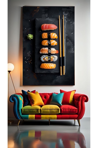 özkacar SUSHI ROLLS V3 Home Wall Salon Salon de înfrumusețare Birou Magazin D...