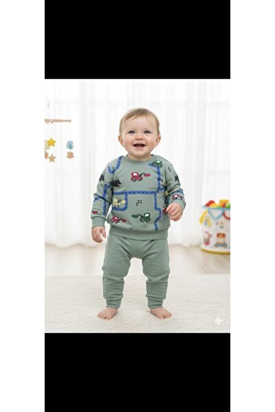 Meleka مجموعة لورا بيبي مكونة من قطعتين من سيارات صغيرة منقوشة للأطفال الأولاد