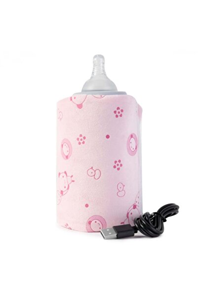Nurio Încălzitor portabil de biberon USB pentru bebeluși - Roz