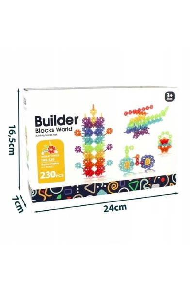 OEM Set de bouwbouw educational, 230 de piese, Builder Blocks World