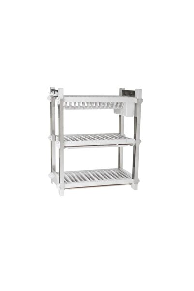 ORIAN حامل أطباق ثلاثي الطبقات مصنوع من الفولاذ المقاوم للصدأ والبلاستيك