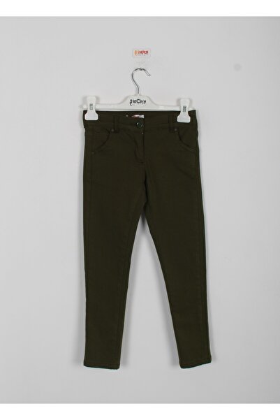 incity Girl's Khaki Bow Pocket Trousers